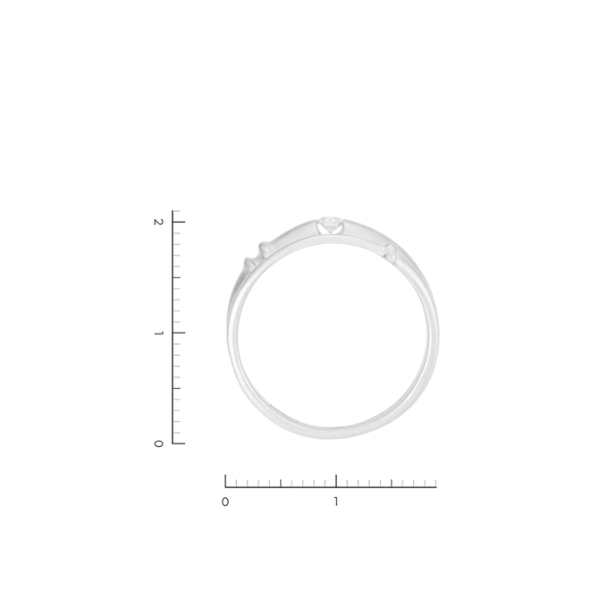 Кольцо из золота 585 пробы c 1 бриллиантом