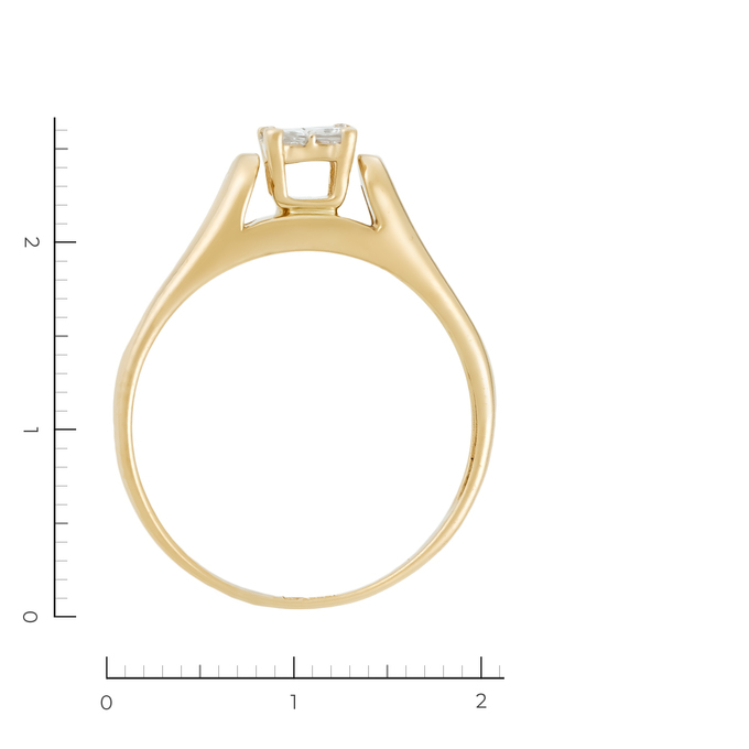 Кольцо из желтого золота 585 пробы c 16 бриллиантами, Л 6201 5872 за 47600