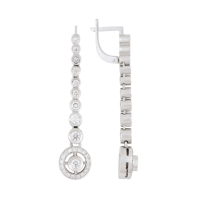 Серьги из золота 585 пробы c бриллиантами