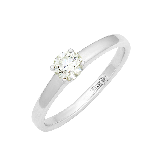 Кольцо из золота 585 пробы c бриллиантом, Л 2811 6060 за 131600