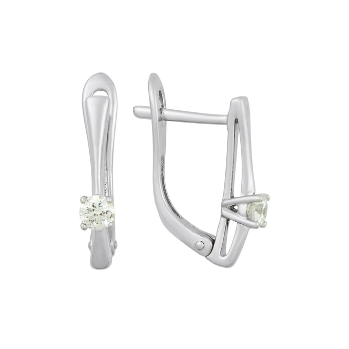 Серьги из золота 585 пробы c бриллиантами