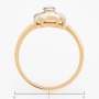 Кольцо из комбинированного золота 585 пробы c 3 бриллиантами Л57025333 фото 4