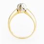 Кольцо из комбинированного золота 750 пробы c 1 бриллиантом Л23146411 фото 3