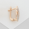 Серьги из красного золота 585 пробы c фианитами
