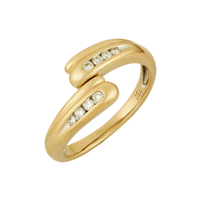 Кольцо из золота 750 пробы c бриллиантами