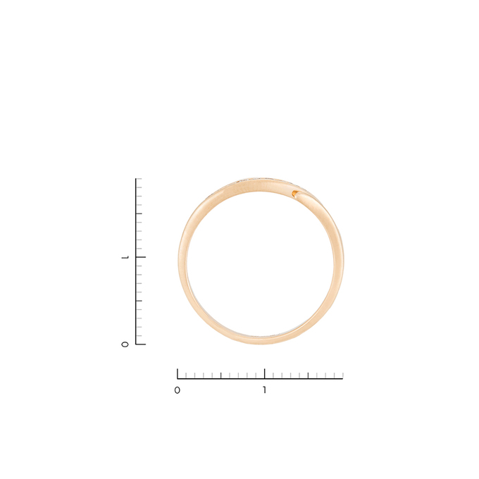 Кольцо из золота 585 пробы c 13 бриллиантами, Л 0910 8483 за 20720