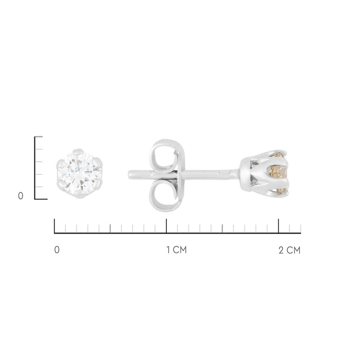 Серьги из золота 585 пробы c бриллиантами