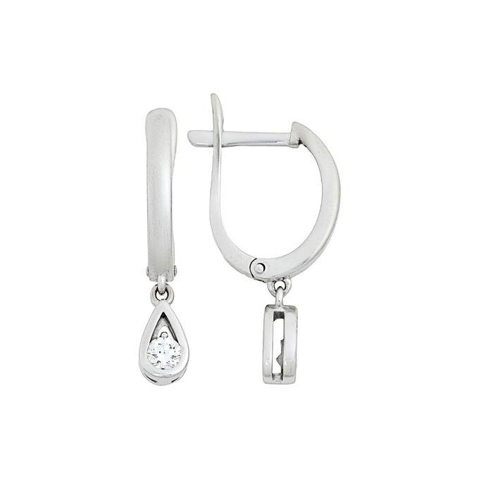 Серьги из золота 585 пробы с бриллиантами, Ц О007 3448 за 43200