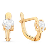 Серьги из золота 585 пробы c фианитами