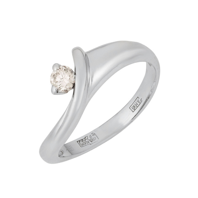 Кольцо из золота 585 пробы c бриллиантом, Л 4807 8076 за 47200