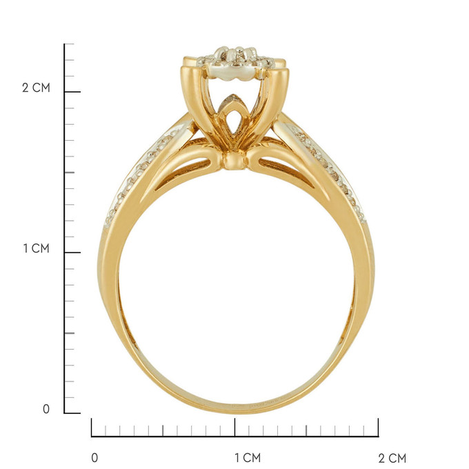 Кольцо из золота 585 пробы c бриллиантами, Л 6103 1802 за 52400