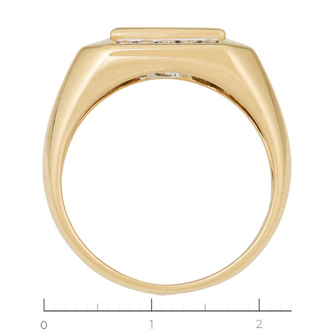 Кольцо из желтого золота 750 пробы c 16 бриллиантами и 4 изумрудами, Л 2809 6212 за 122150