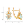 Серьги из золота 585 пробы c топазами и фианитами