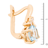 Серьги из красного золота 585 пробы c 2 топазами и фианитами