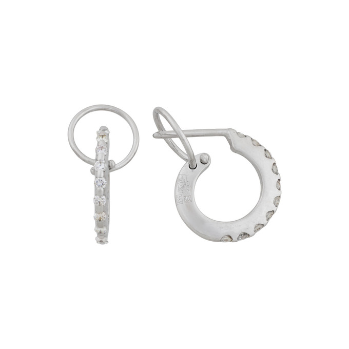 Серьги из золота 750 пробы с бриллиантами, Ц О007 4322 за 59000