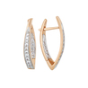 Серьги из золота 585 пробы c 28 фианитами