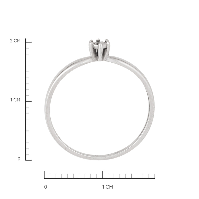 Кольцо из золота 585 пробы c бриллиантом