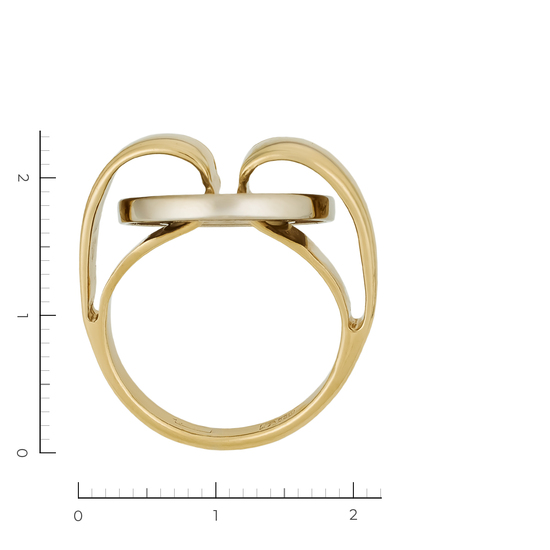 Кольцо из комбинированного золота 585 пробы c 64 бриллиантами, Л28056428 за 59000