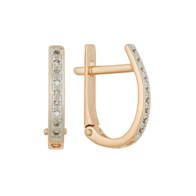 Серьги из золота 585 пробы c бриллиантами, Ц О007 0831 за 17920