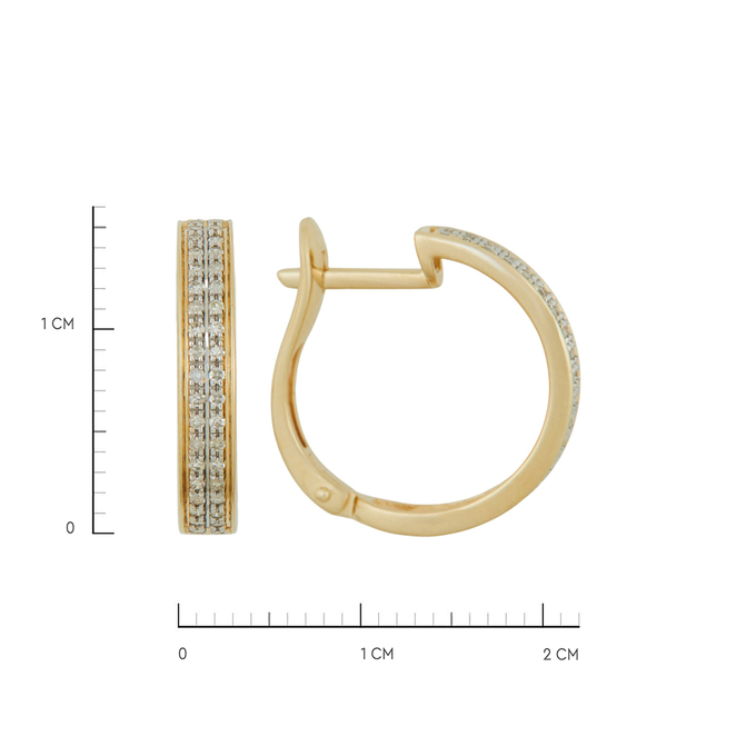 Серьги из золота 585 пробы c бриллиантами, Л 0616 9205 за 31200
