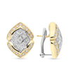 Серьги из золота 585 пробы c фианитами