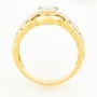 Кольцо из комбинированного золота 750 пробы c 1 бриллиантом Л28082022 фото 3