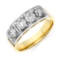 Кольцо из комбинированного золота 585 пробы c 4 бриллиантами Л22079972 фото 1