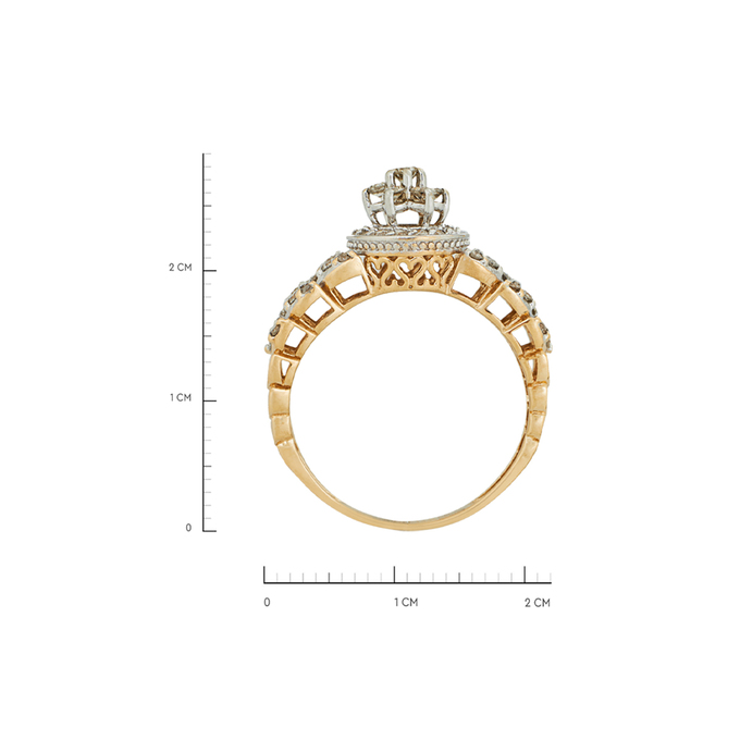 Кольцо из золота 585 пробы c бриллиантами, Л 3706 2634 за 36400