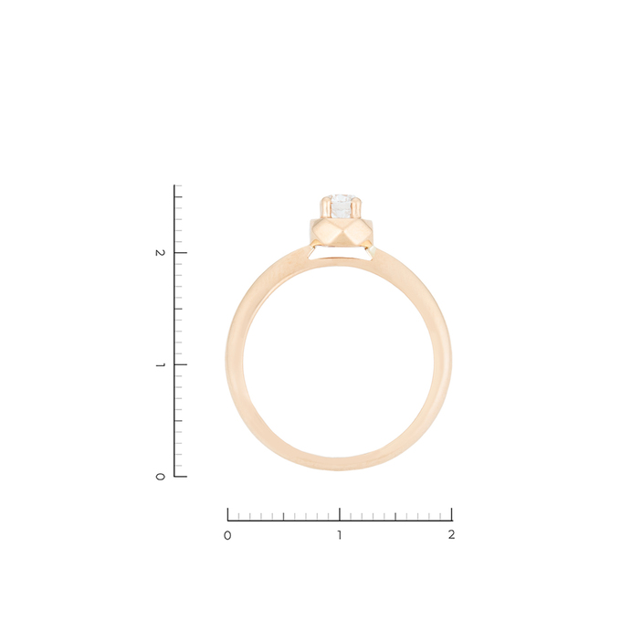 Кольцо из золота 585 пробы c 1 бриллиантом, Л 1911 4765 за 50800