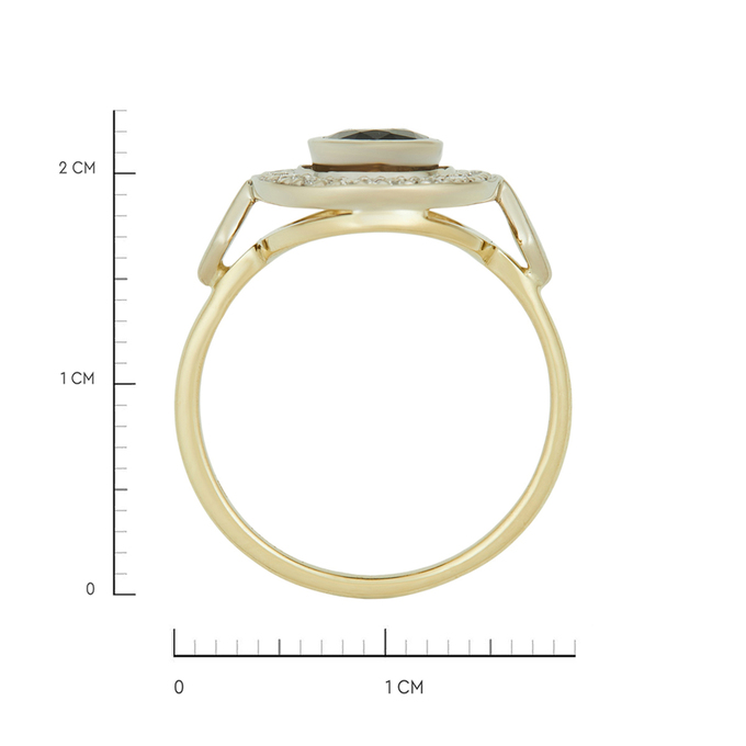 Кольцо из золота 585 пробы c сапфиром и бриллиантами, Л 0406 6769 за 63120