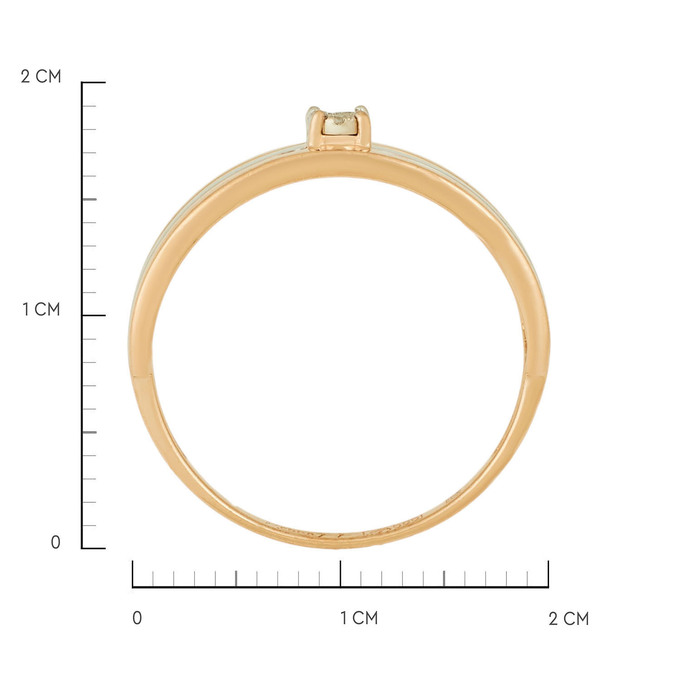 Кольцо из золота 585 пробы c бриллиантами