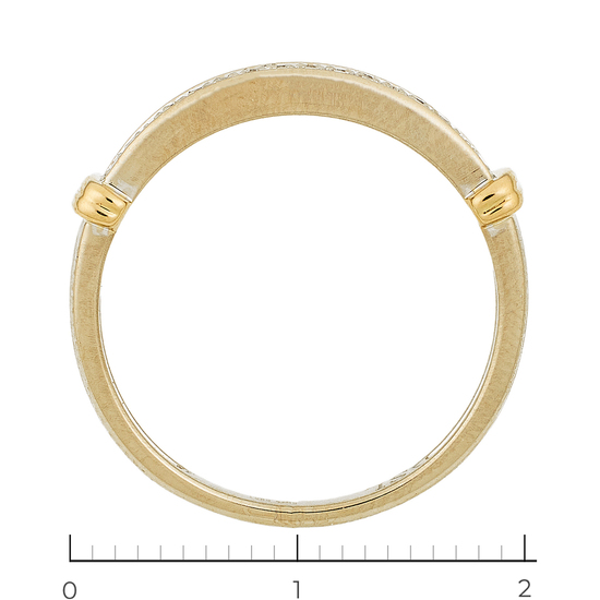 Кольцо из комбинированного золота 585 пробы c 32 бриллиантами, Л29123446 за 9675