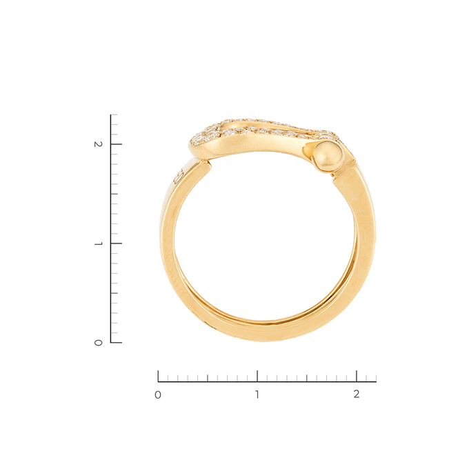 Кольцо из золота 750 пробы c 49 бриллиантами, Л 2809 9723 за 110000