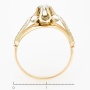 Кольцо из комбинированного золота 585 пробы c 1 бриллиантом Л35055218 фото 4