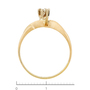 Кольцо из комбинированного золота 585 пробы c 1 бриллиантом Л11151905 фото 4