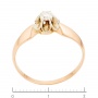 Кольцо из комбинированного золота 585 пробы c 1 бриллиантом Л30130439 фото 3