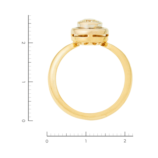 Кольцо из желтого золота 750 пробы c 1 бриллиантом, Л28091884 за 150000