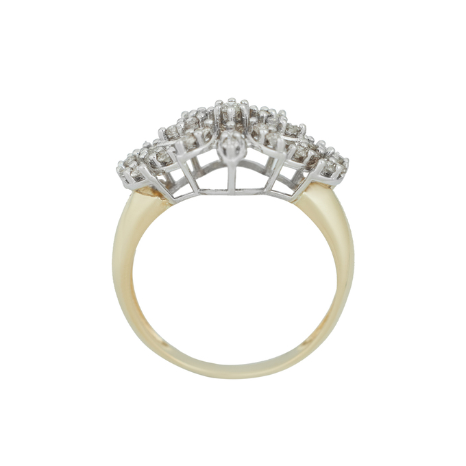 Кольцо из золота 585 пробы c бриллиантами, Л 1911 1993 за 55840