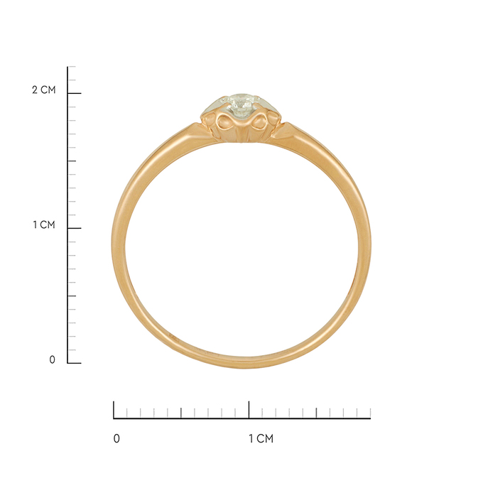 Кольцо из золота 585 пробы c бриллиантом, Л 5805 2047 за 20000