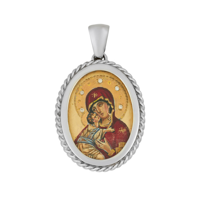 Подвеска из золота 585 пробы c бриллиантами и эмалью, Л 0407 6631 за 50800