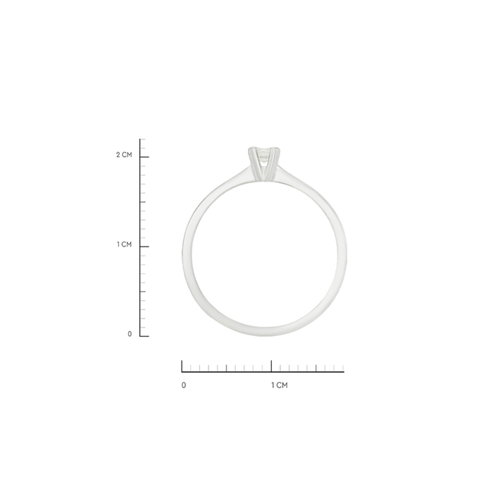 Кольцо из золота 585 пробы c бриллиантом, Л 2415 3267 за 20720