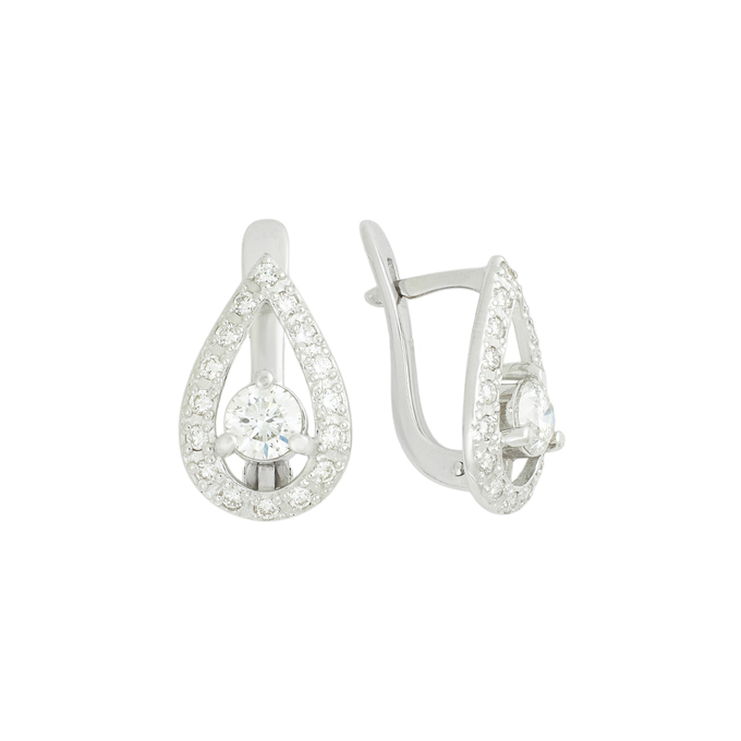 Серьги из золота 585 пробы с бриллиантами, Л 2415 6557 за 187000