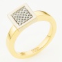 Кольцо из комбинированного золота 585 пробы c 16 бриллиантами Л09101397 фото 1