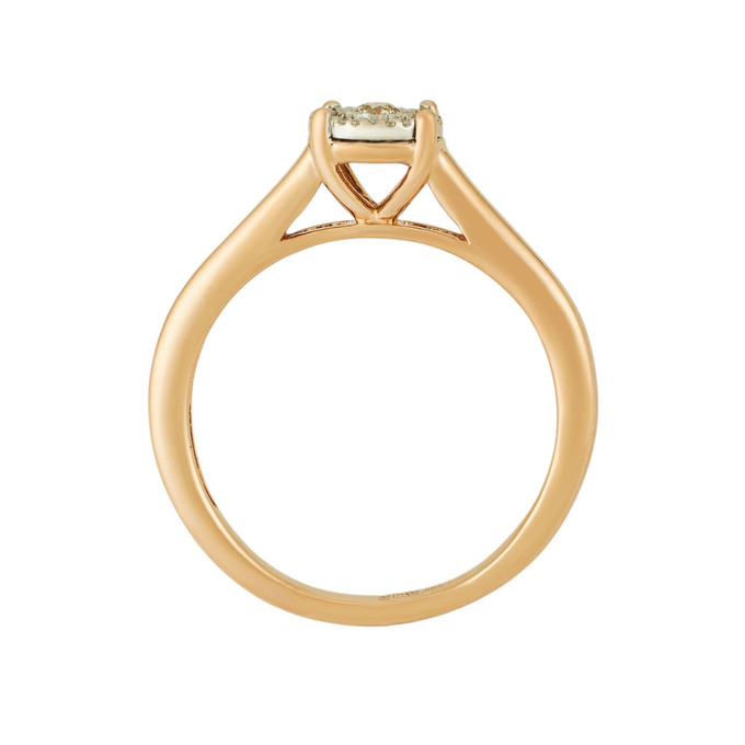 Кольцо из золота 585 пробы c бриллиантами