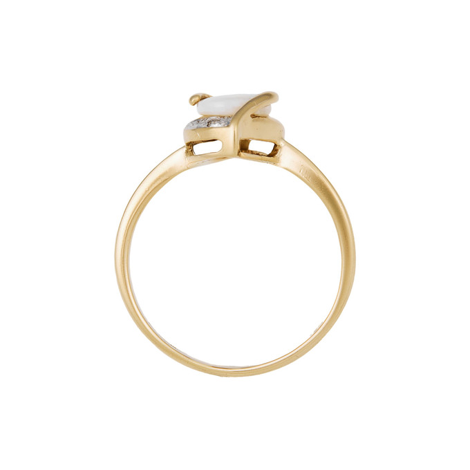 Кольцо из золота 585 пробы c бриллиантами и опалом, Л 6102 2085 за 29000