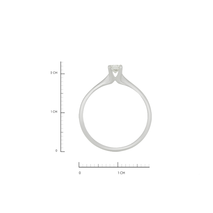 Кольцо из золота 585 пробы c бриллиантом, Л 2415 3728 за 36400