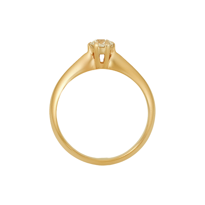 Кольцо из золота 585 пробы c бриллиантом