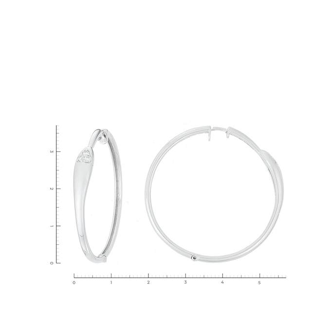 Серьги из золота 750 пробы c бриллиантами, Л 0808 2018 за 130000