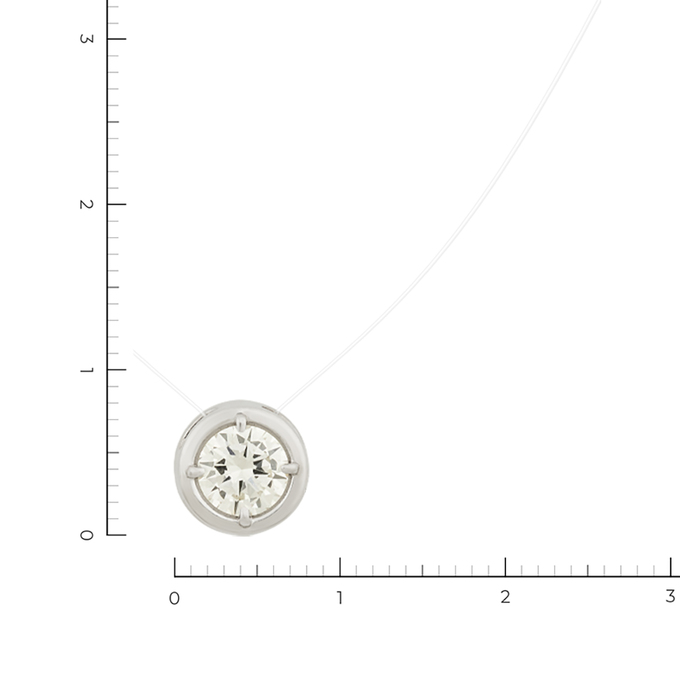 Подвеска из белого золота 750 пробы c 1 бриллиантом, Л 2808 6625 за 109000
