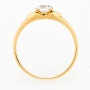 Кольцо из желтого золота 585 пробы c 1 бриллиантом Л53009981 фото 3